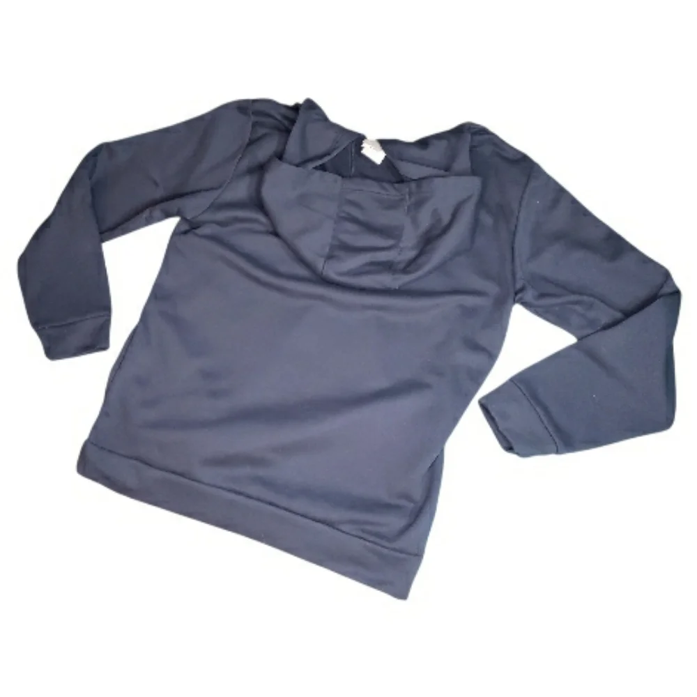 Adidas Mens Navy Large Fleece Pocket Hoodie Active Athletic Running Sweatshirt
